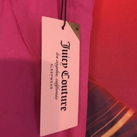 JUICY COUTURE Women's 2 Pack Sleepwear Bling Shorts Medium Pink & Blue Free Ship - Picture 2 of 6